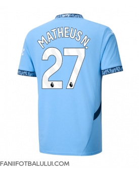 Manchester City Matheus Nunes #27 Tricou Fotbal Replică 2024-25 Barbati Acasa